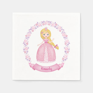 Princess Pink Niedlich Personalisiert Serviette