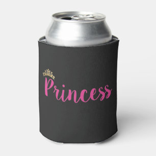 Princess Pink Script Schriftart Crown Dosenkühler