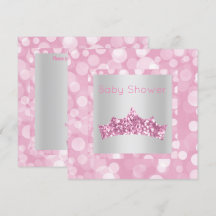 Princess Pink Silver Blase Babydusche
