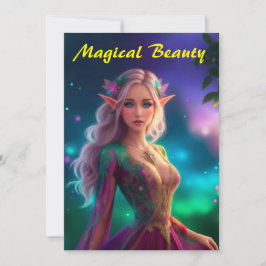 Princess pixie Fee farbenfrohe magenta Glühen hübs Dankeskarte