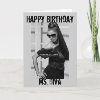 Princess Portraits "Ms Diva" Happy Birthday Card Karte