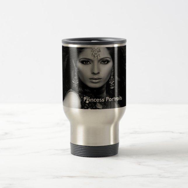 Princess Portraits Oversized Tasse (B/W) (Mittel)
