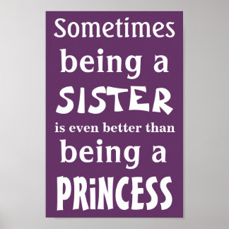 Princess Poster für Schwestern