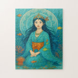 Princess Puzzle<br><div class="desc">Tauchen Sie ein in eine Welt der Schönheit und Bezauberung mit diesem Puzzle mit Unterwasser-Prinzessin. In einem lebendigen, türkisfarbenen japanischen Kimono mit goldorangen Akzenten ist sie umgeben von lebendigen Korallenriffen, Meeresanemonen und farbenfrohen Fischen, Set vor einem traumhaften Hintergrund unter Wasser. Intrikierte Details und sanfte fließende Muster machen dieses Rätsel zu...</div>