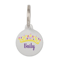 Princess Queen Crown Dog Cat Pet ID Loss