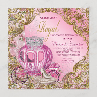 Princess Quinceañera Einladung