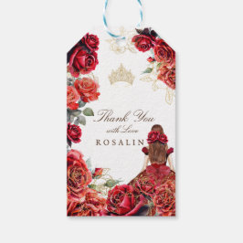 Princess Quinceanera - Rote Rosen zum Geburtstag Geschenkanhänger