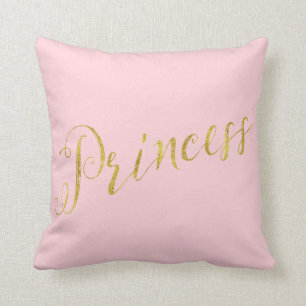 Princess Quote Imitats Gold Foil Glitzer Hintergru Kissen