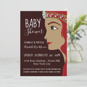 Princess Red Baby Dusche Einladung