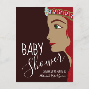 Princess Red Baby Shower Einladung