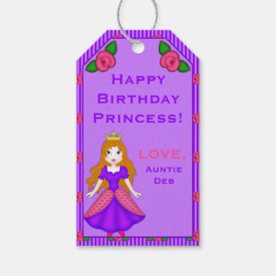 Princess Rosenknospe Stripes-GIFT TAGS-04 Geschenkanhänger