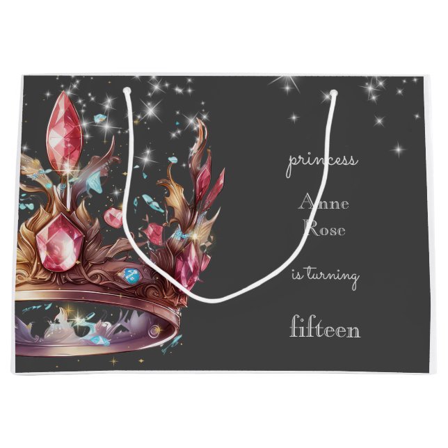 Princess Royal Birthday Große Geschenktüte (Vorderseite)