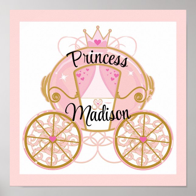 Princess Royal Carriage Pink & Gold Wall Street Ar Poster (Vorne)