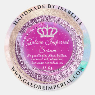 Princess Royal Diamond Crown Royal Pink Rose Runder Aufkleber