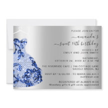 Princess Royal Dress Sweet 16. Blue Navy Princess