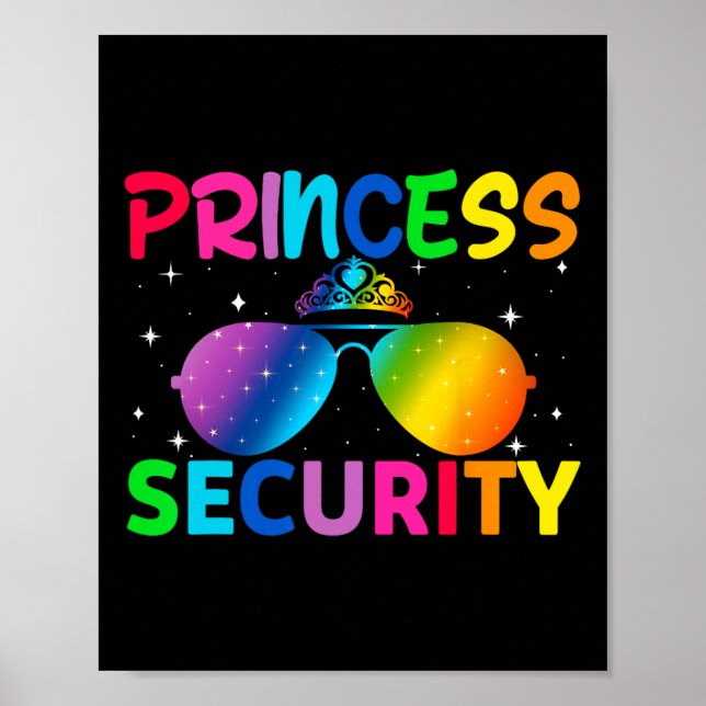 Princess Security Birthday Halloween-Party Funny m Poster (Vorne)