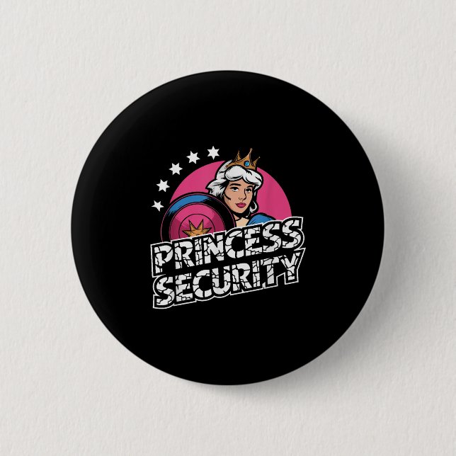 Princess Security Birthday Vater & Amp; Mama Boys  Button (Vorderseite)