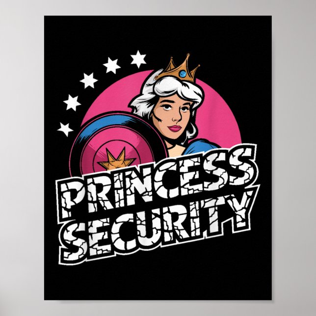 Princess Security Birthday Vater & Amp; Mama Boys  Poster (Vorne)