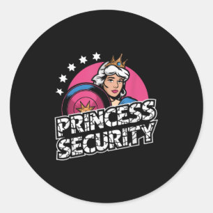 Princess Security Birthday Vater & Amp; Mama Boys  Runder Aufkleber