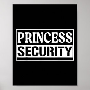 Princess Security Fun Birthday Halloween-Party Des Poster