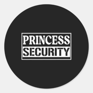 Princess Security Fun Birthday Halloween-Party des Runder Aufkleber