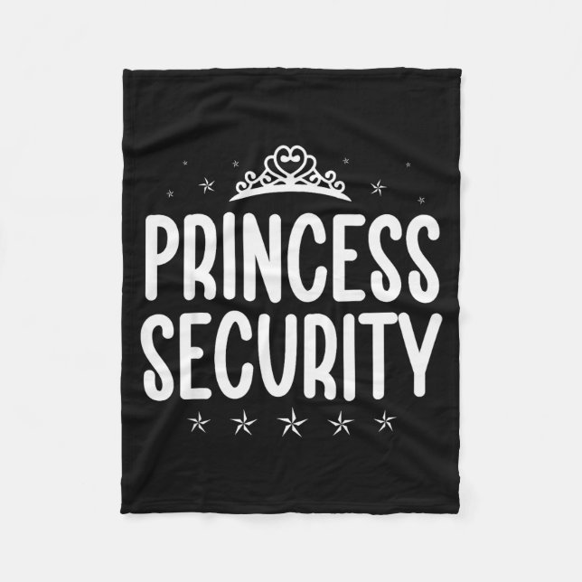 Princess Security Halloween Costume Dad Men Family Fleecedecke (Vorderseite)