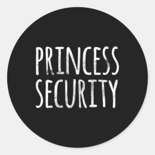 Princess Security Halloween Kostüm Vater Men Match Runder Aufkleber