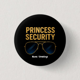 Princess Security Magic Halloween Geburtstagsparty Button