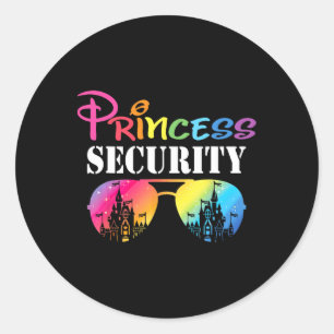 Princess Security Mama Vater Family Geburtstag Hal Runder Aufkleber