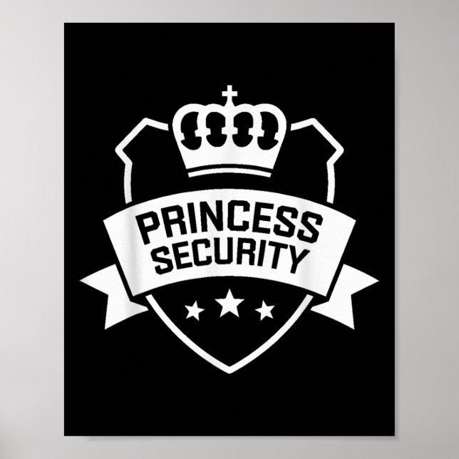 Princess Security Protection Geburtstagskinder Poster (Vorne)
