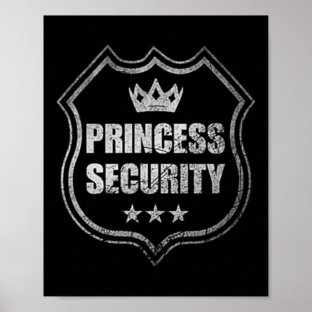 Princess Security Protection Geburtstagspartei Mat Poster (Vorne)