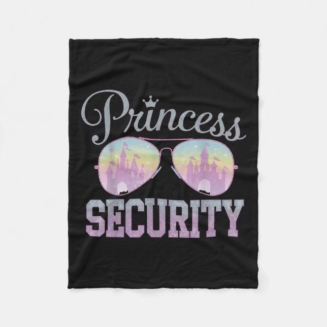 Princess Security Protection Retro Castle Men Wome Fleecedecke (Vorderseite)