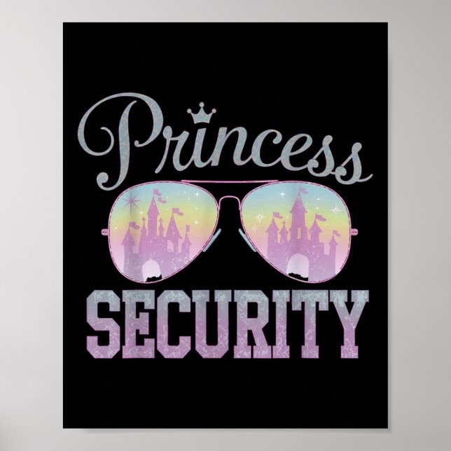 Princess Security Protection Retro Castle Men Wome Poster (Vorne)