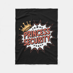 Princess Security Retro Birthday Vater & Amp; Mama Fleecedecke
