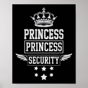 Princess Security Retro Birthday Vater Mama Boys B Poster