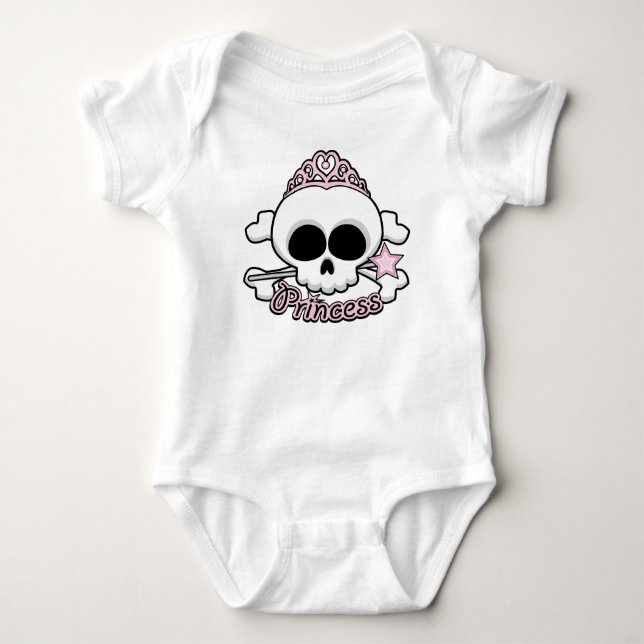 Princess Skull Baby Strampler (Vorderseite)