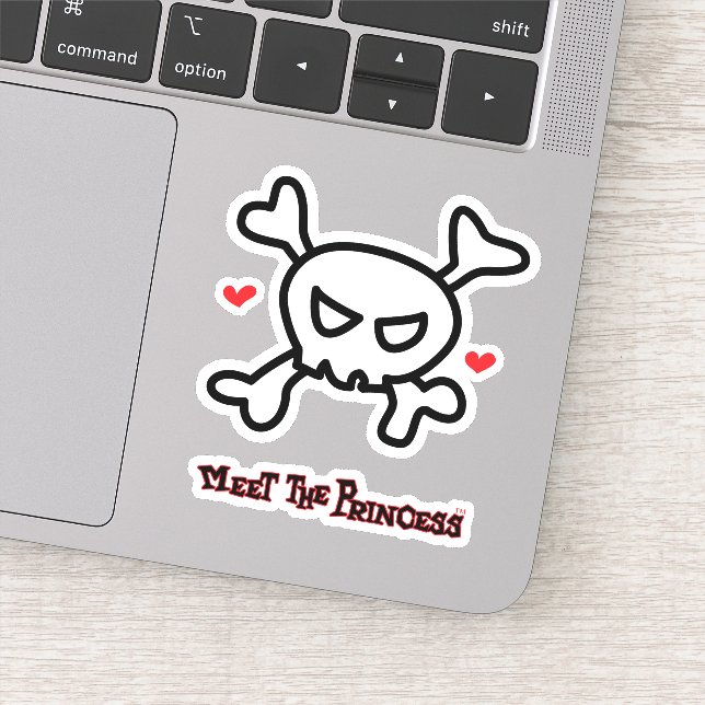 Princess Skull&Cross Bones Aufkleber (Detail)