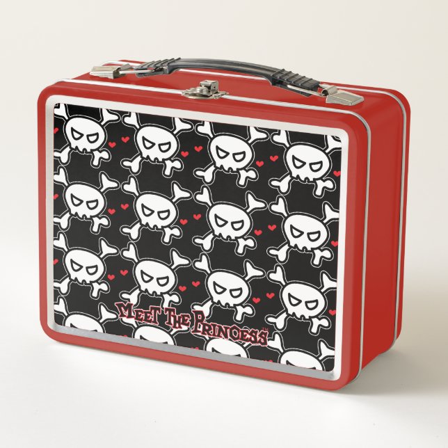 Princess Skull&Cross Bones Metall Brotdose (Vorderseite)