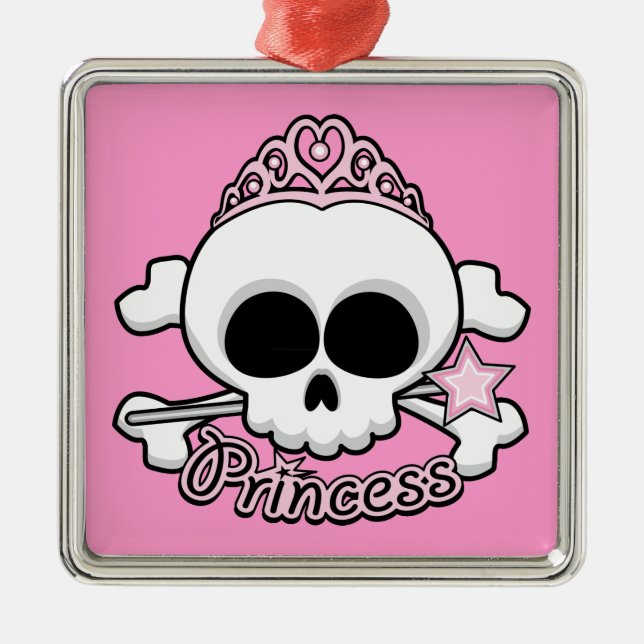 Princess Skull Ornament Aus Metall (Vorne)