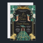 Princess Smarald Green & Gold Charra Mis Quince Einladung<br><div class="desc">Prinzessin smarald Green & Gold Charra Mis Quince EinladungMis Quince Anos,  15. Geburtstag, </div>