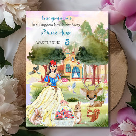 Princess Snowy Birthday Aquarell Einladung