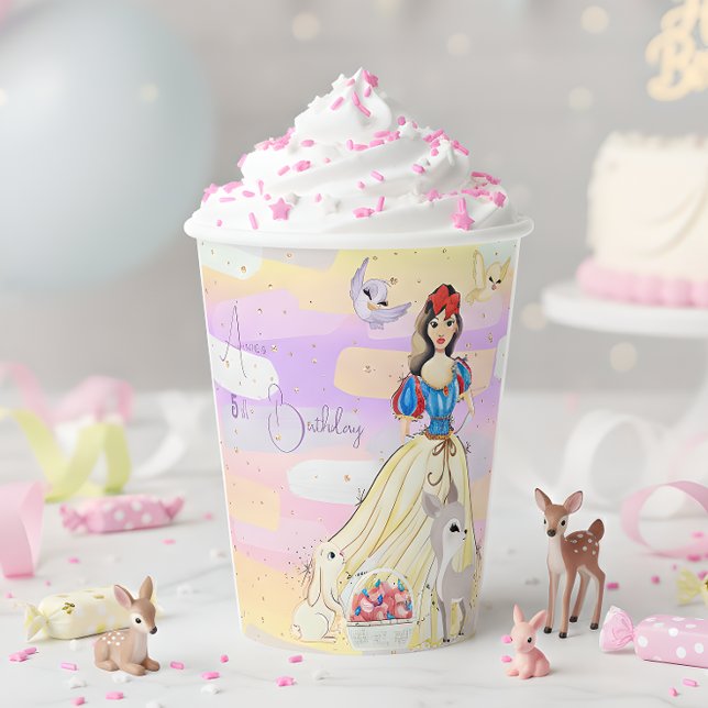 Princess Snowy Birthday Paper Cup Pappbecher (Von Creator hochgeladen)