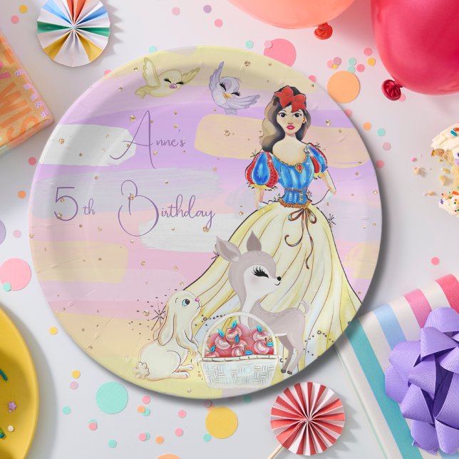 Princess Snowy Birthday Papiertafel Pappteller (Von Creator hochgeladen)