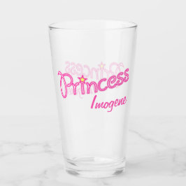 Princess star individuelle Name rosa Glas
