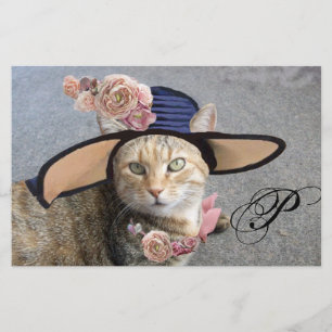 PRINCESS-STATUS/ELEGANTE KATZE,GROSSE DIVA-HAT UND BRIEFPAPIER