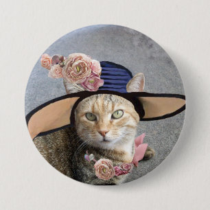PRINCESS-STATUS/ELEGANTE KATZE,GROSSE DIVA-HAT UND BUTTON