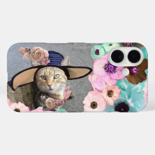PRINCESS-STATUS/ELEGANTE KATZE,GROSSE DIVA-HAT UND iPhone 16 HÜLLE