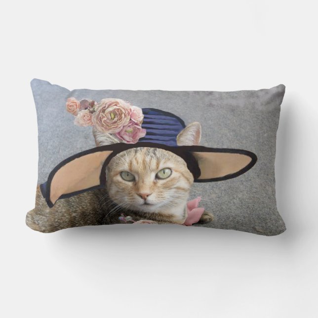 PRINCESS-STATUS/ELEGANTE KATZE,GROSSE DIVA-HAT UND LENDENKISSEN (Vorderseite)