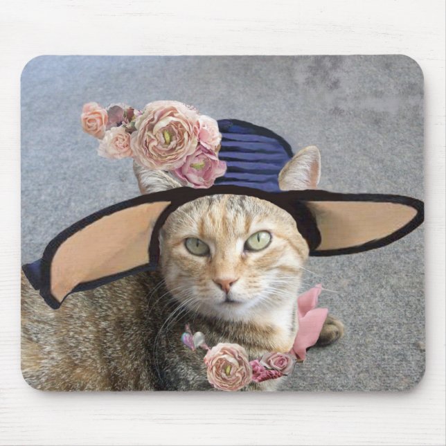 PRINCESS-STATUS/ELEGANTE KATZE,GROSSE DIVA-HAT UND MOUSEPAD (Vorne)