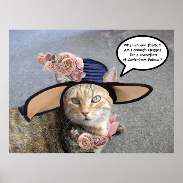 PRINCESS-STATUS/ELEGANTE KATZE,GROSSE DIVA-HAT UND POSTER (Vorne)